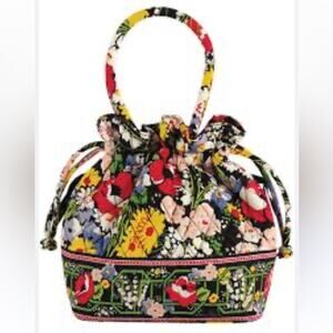Vera Bradley Poppy Fields Drawstring Purse Top Handle Y2K Tote Mini Bag Flowers
